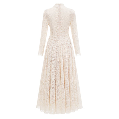 Oliana Ivory Lace Maxi Gown