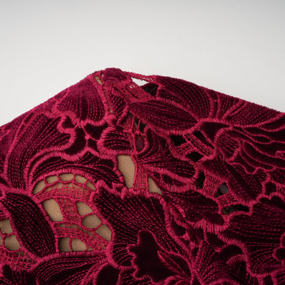 Hafdis Red Floral Embroidered Midi Dress