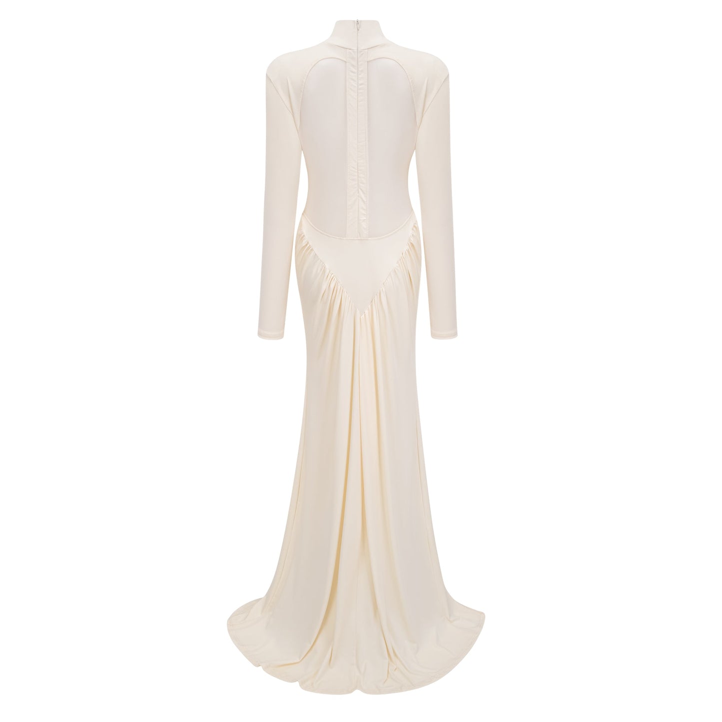 Harriet White Cut Out Ruched Maxi Dress