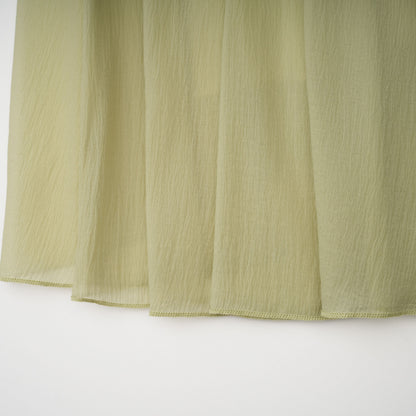 Matcha Ruffled Shirred Tulle Maxi Dress