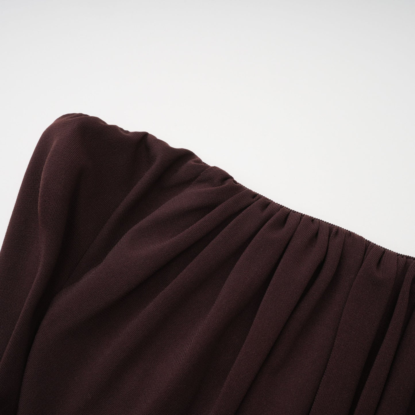 Honoria Chocolate Brown Off Shoulder Maxi Dress