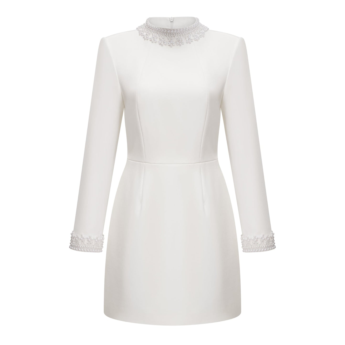 Bernadette White Faux Pearl Mini Dress