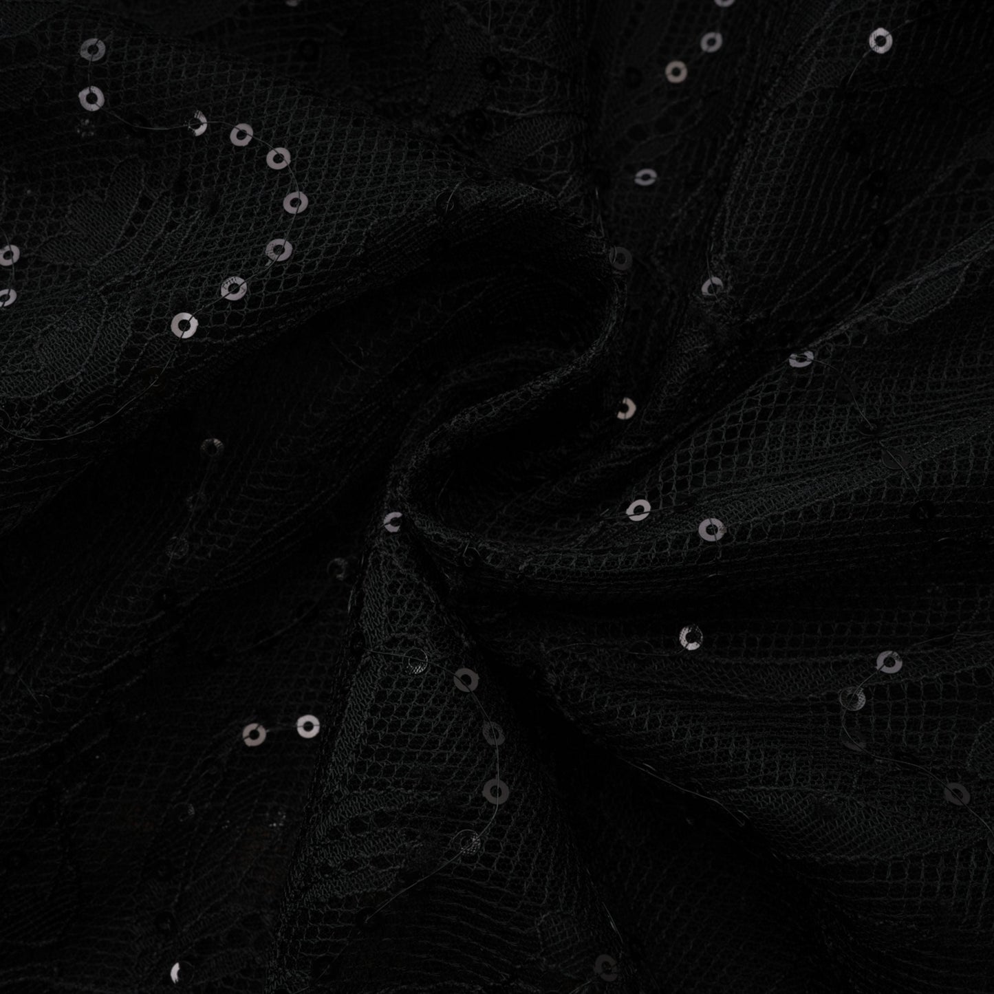 Velia Black Lace Glitter Tulle Maxi Gown