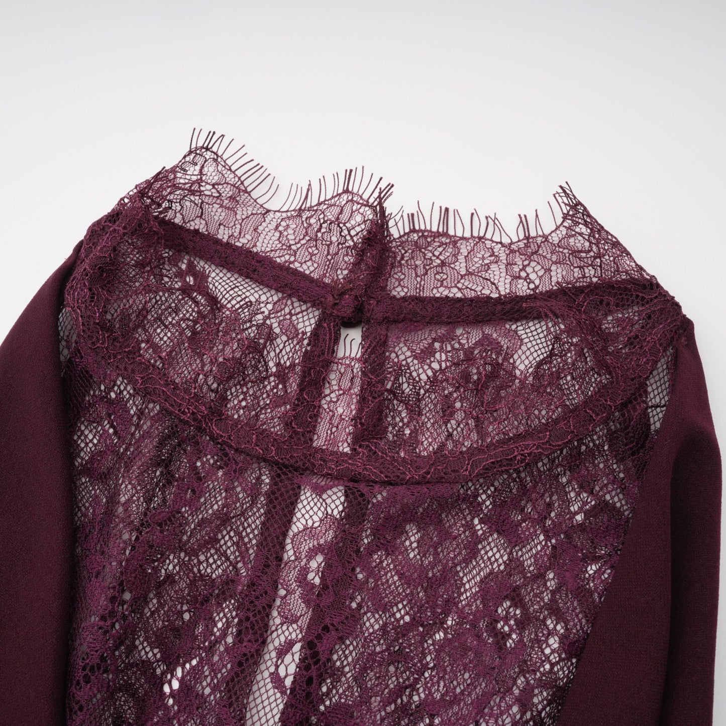 Gioconda Burgundy Halterneck Lace Panel Maxi Dress