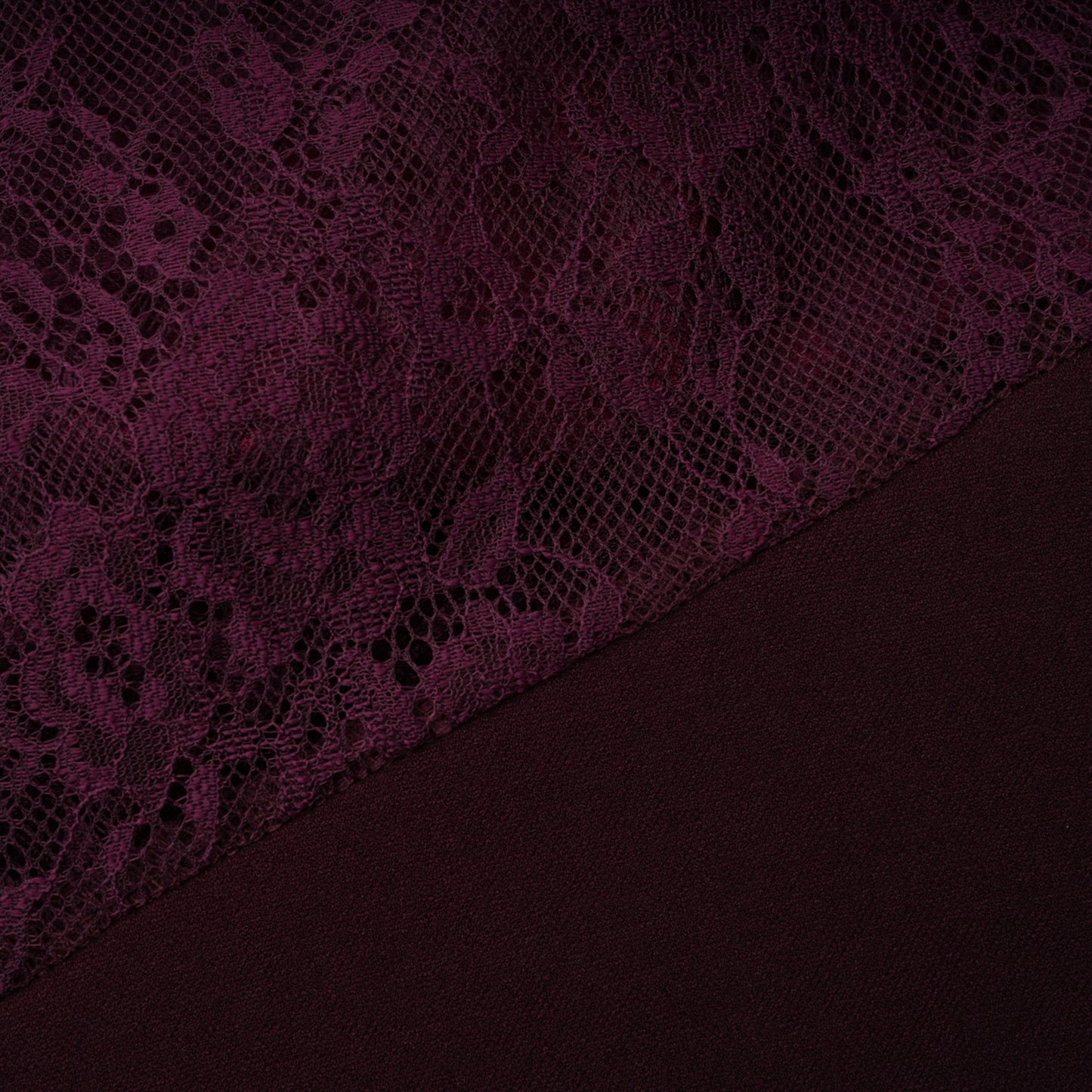 Gioconda Burgundy Halterneck Lace Panel Maxi Dress