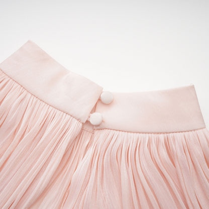 Bernice Pink Glossy Cape & Dress Set