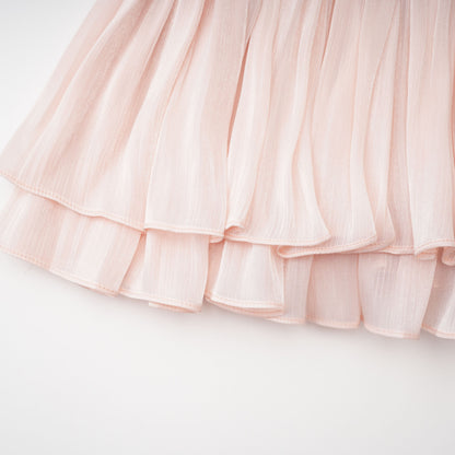 Bernice Pink Glossy Cape & Dress Set