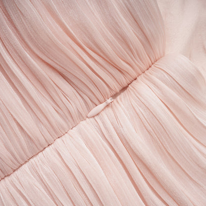 Bernice Pink Glossy Cape & Dress Set
