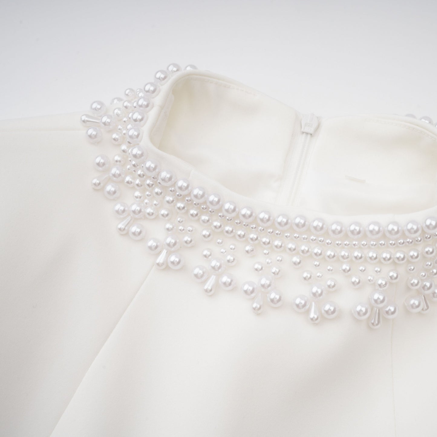 Bernadette White Faux Pearl Mini Dress