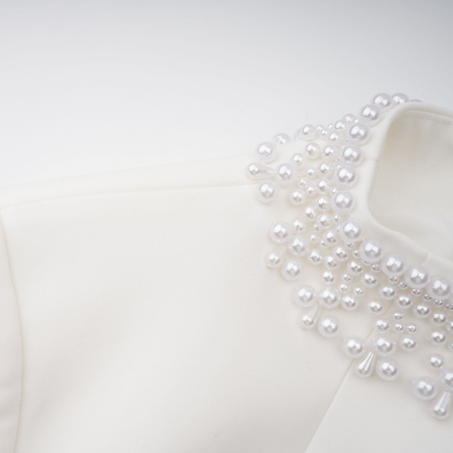 Bernadette White Faux Pearl Mini Dress