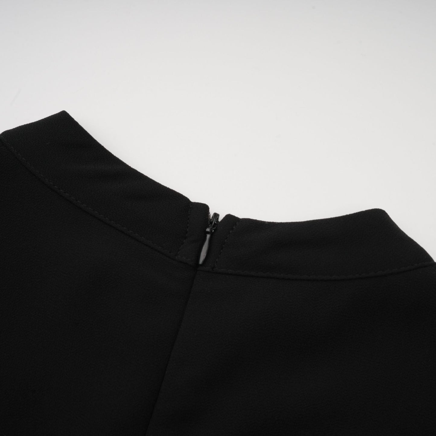 Viviane Black Pleated Button-Front Midi Dress