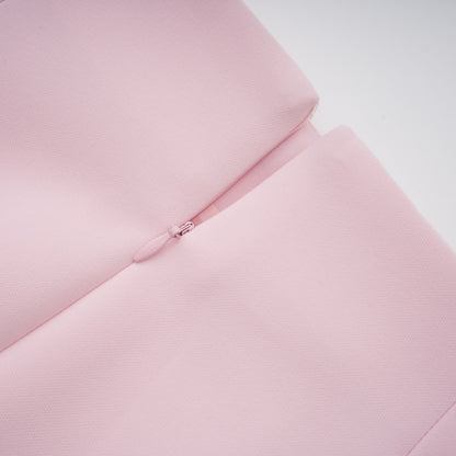 Eira Pink Peter Pan Collar Jacket & Skirt Set
