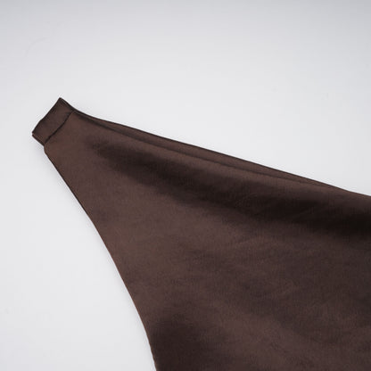 Pernilla Brown One Shoulder Satin Mini Dress