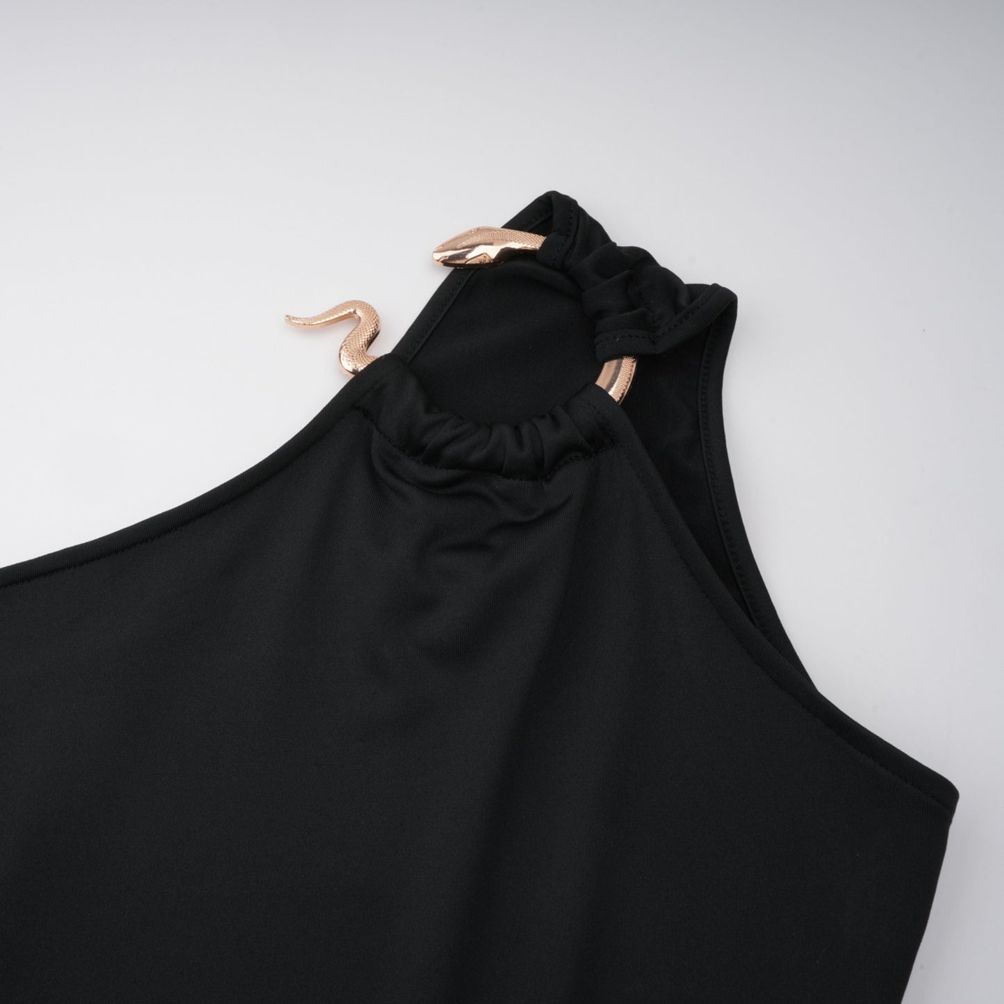 Tiziana Black One Shoulder Cut Out Maxi Dress