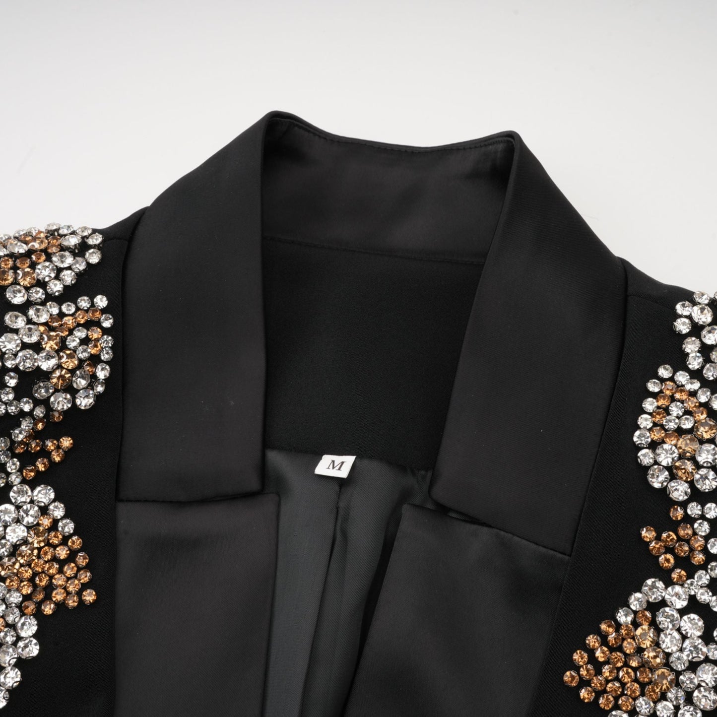Delphine Black Embellished Jacket & Trousers Matching Set