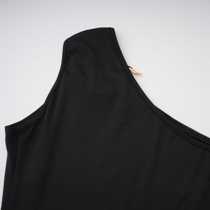 Tiziana Black One Shoulder Cut Out Maxi Dress
