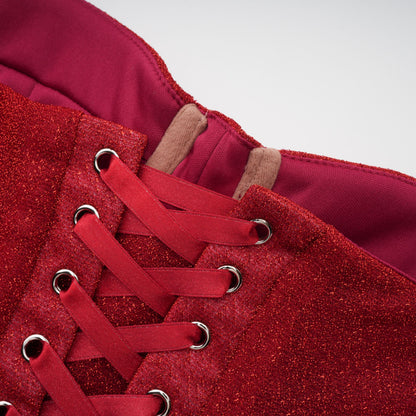 Orabelle Red Brilliance Drop Shiny Dress