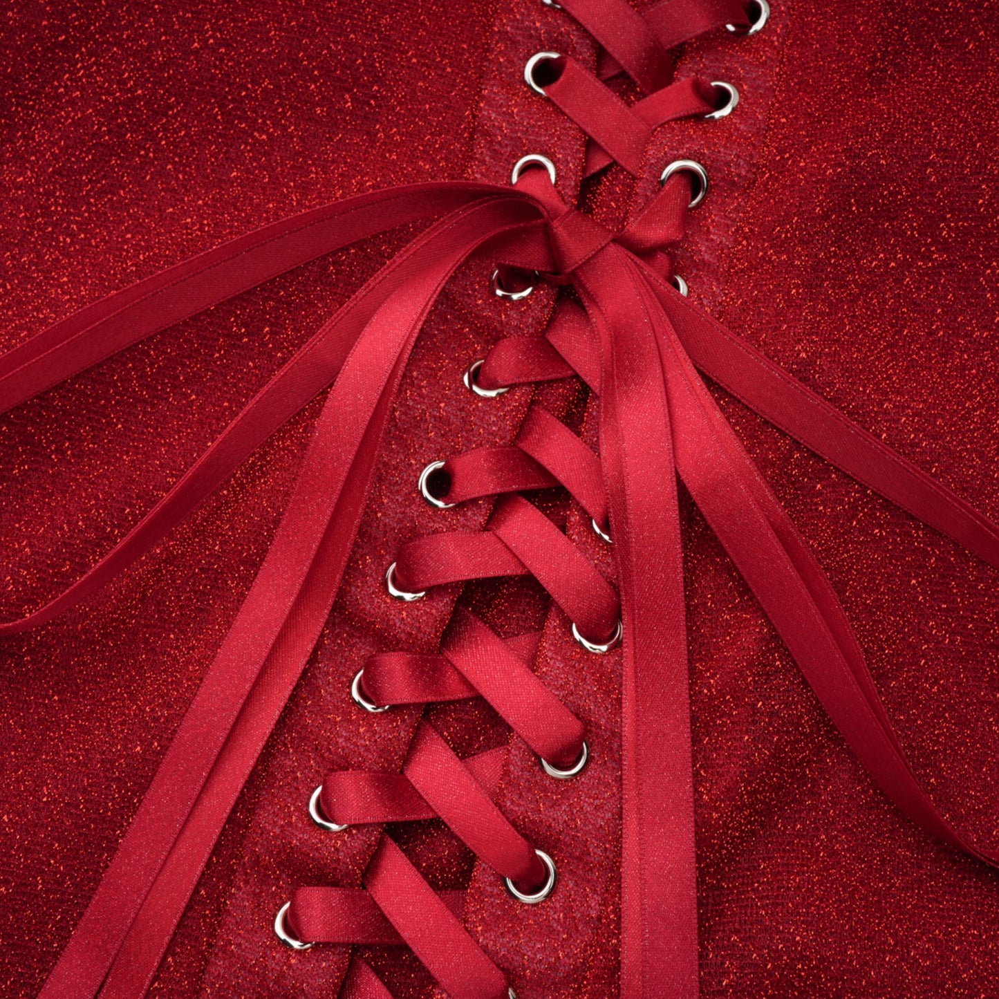 Orabelle Red Brilliance Drop Shiny Dress