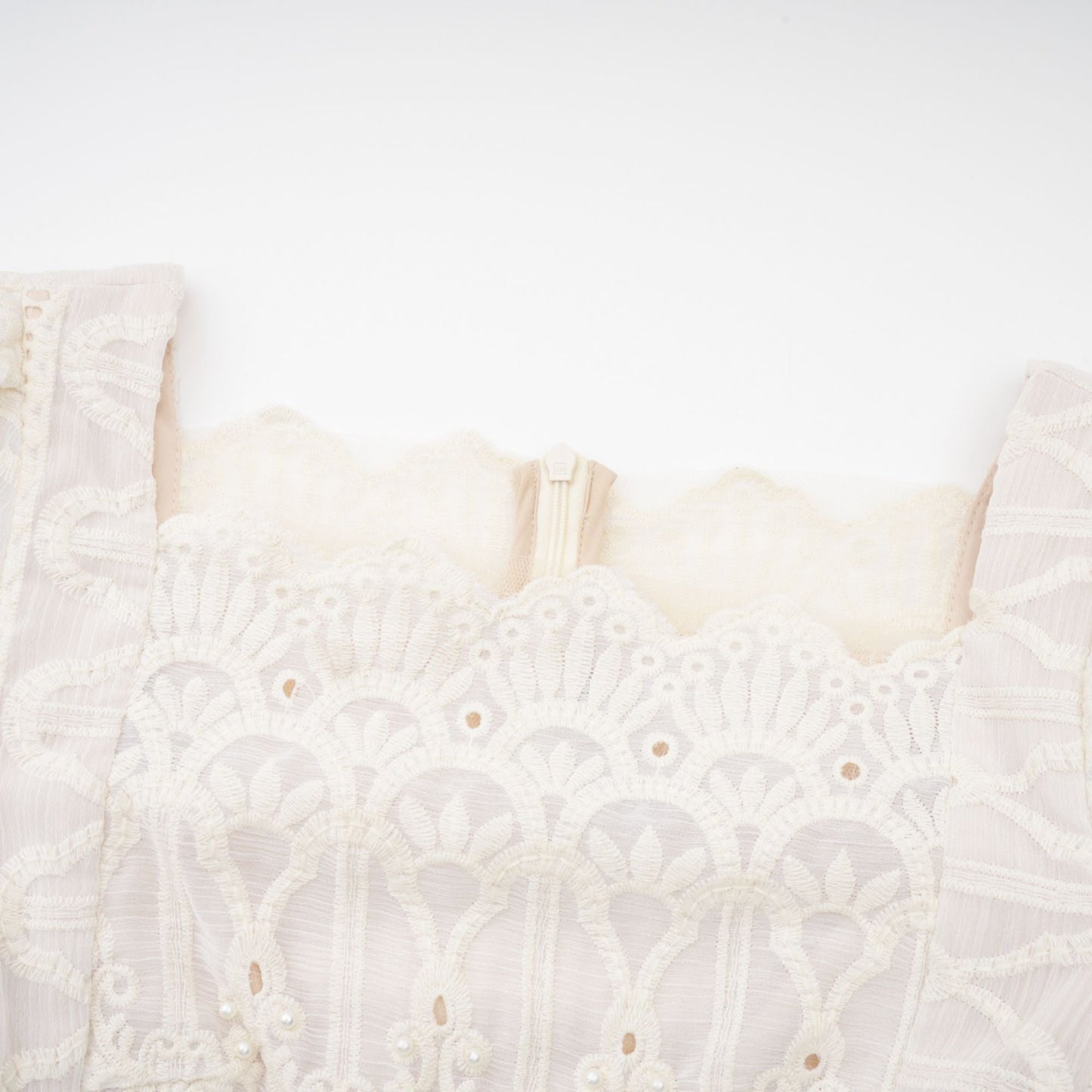 Anaïs Faux-Pearl Embellished Cut-Out Midi Dress