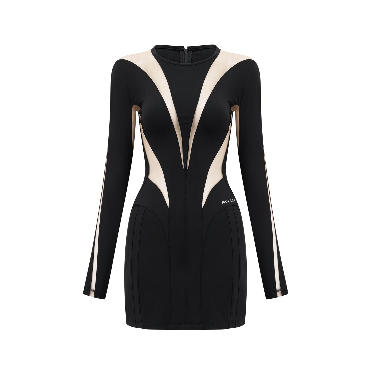 Suzette illüzyon panelli mini elbise