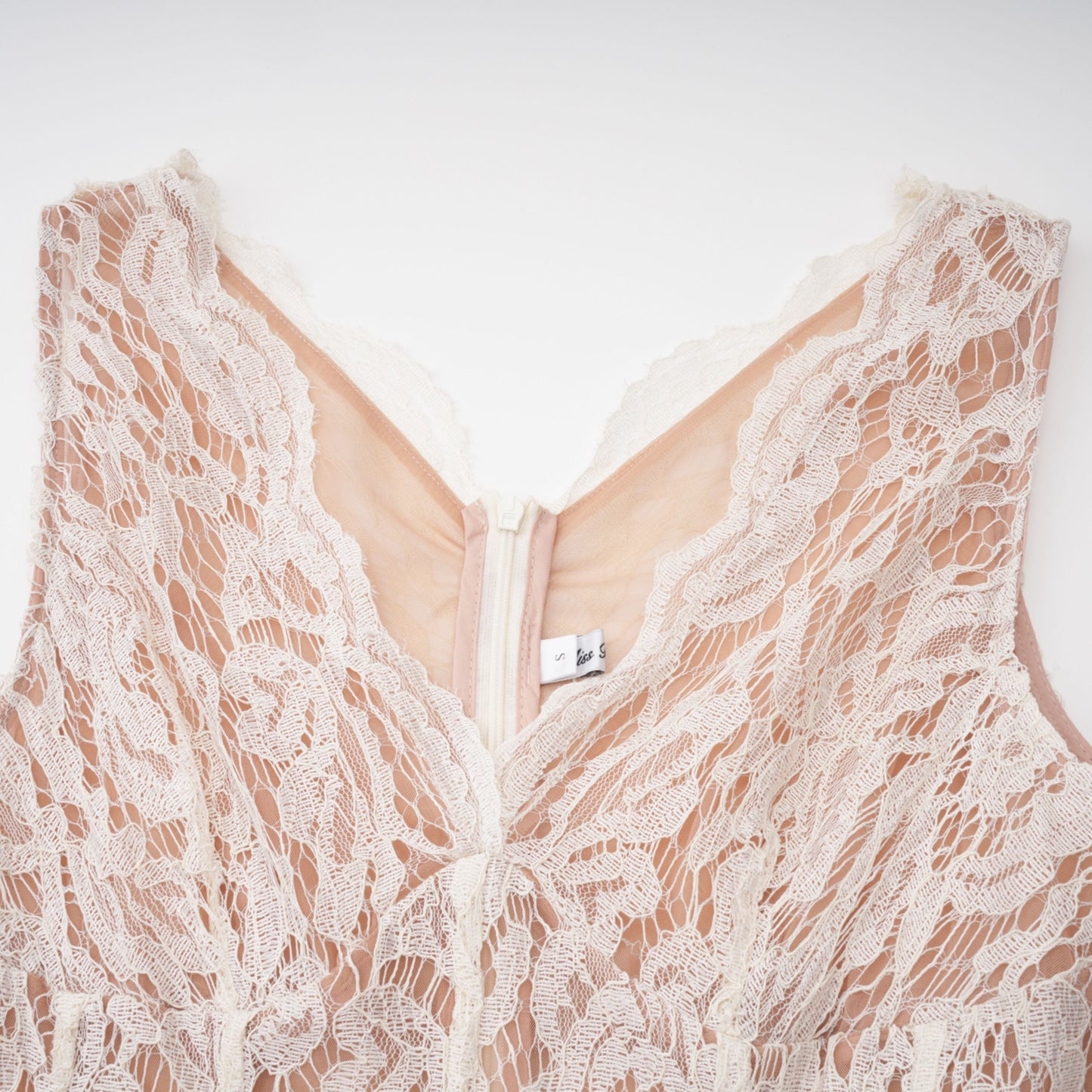Alaia White Cape Design Floral Lace Midi Dress