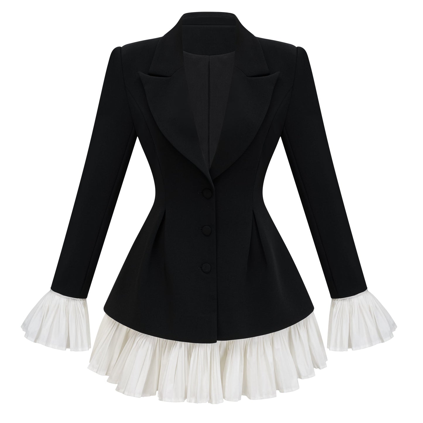 Rébecca Renk Bloklu Mini Blazer Elbise