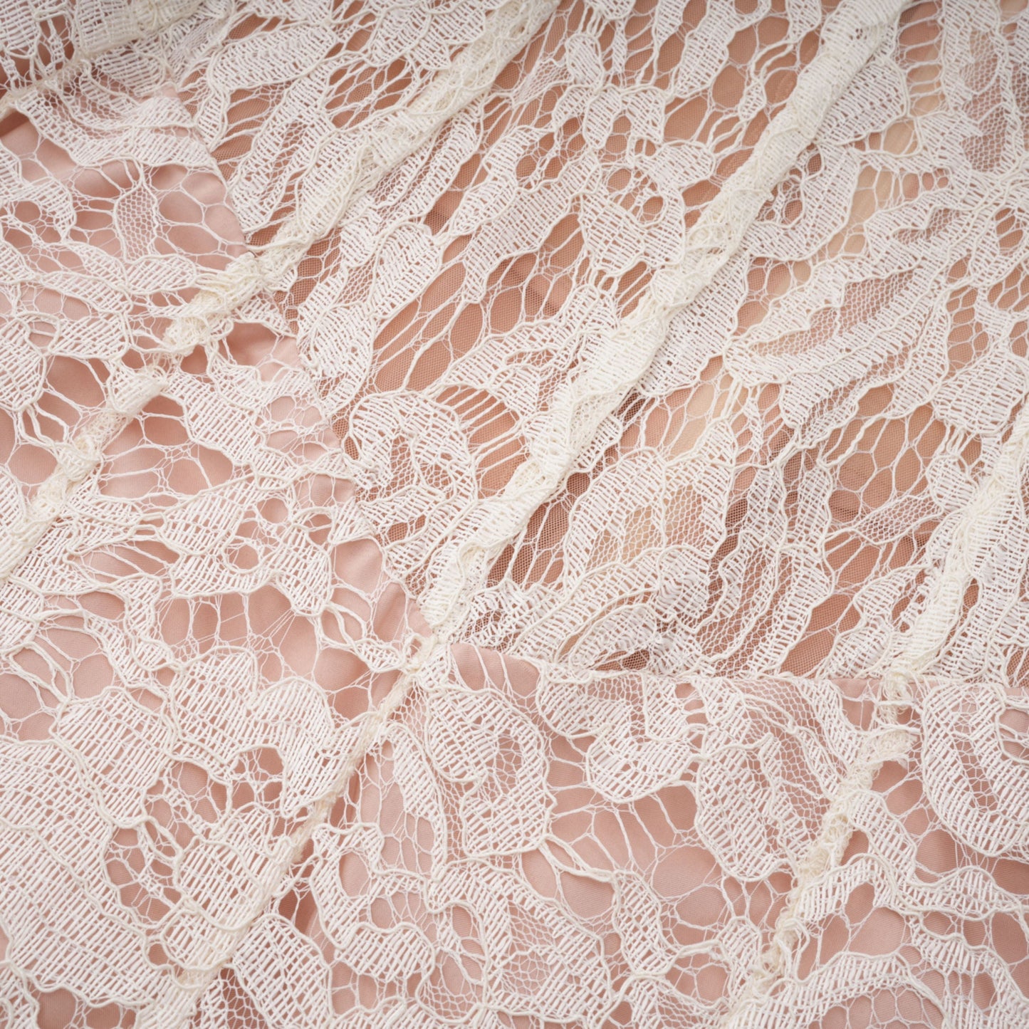 Alaia White Cape Design Floral Lace Midi Dress