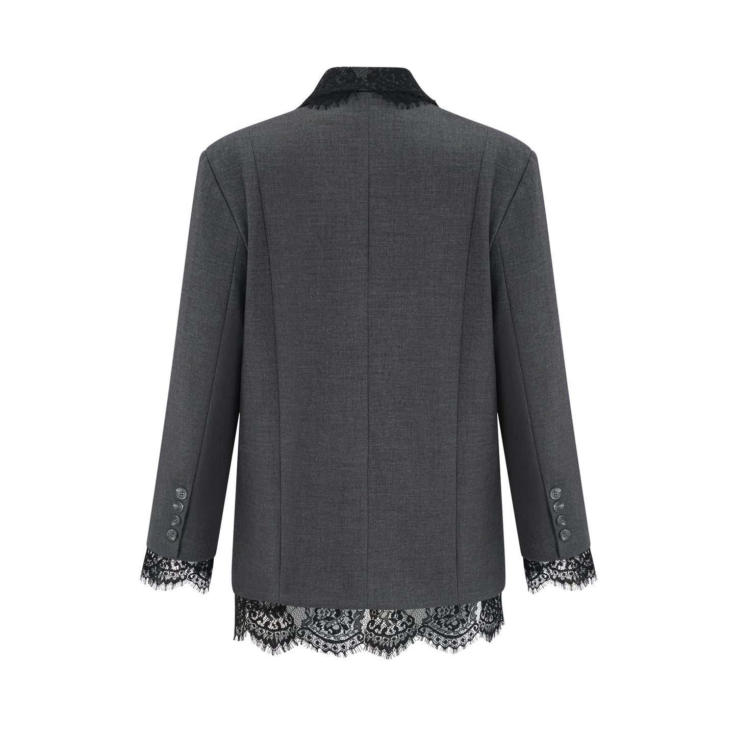 Dianthe grisi dantel panelli blazer