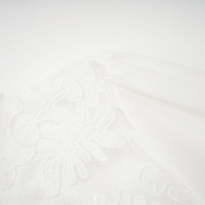 Madeleine White Paneled Embroidered Midi Dress