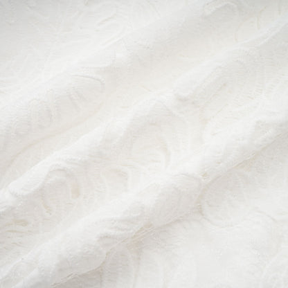Madeleine White Paneled Embroidered Midi Dress