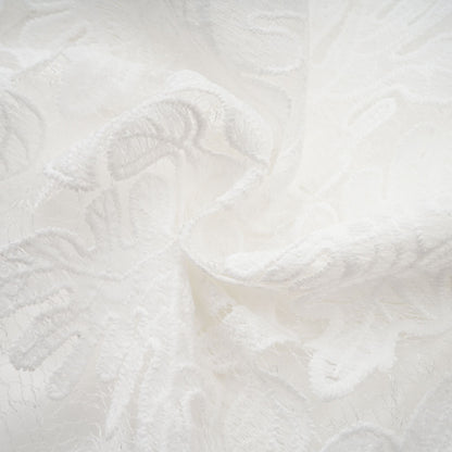 Madeleine White Paneled Embroidered Midi Dress