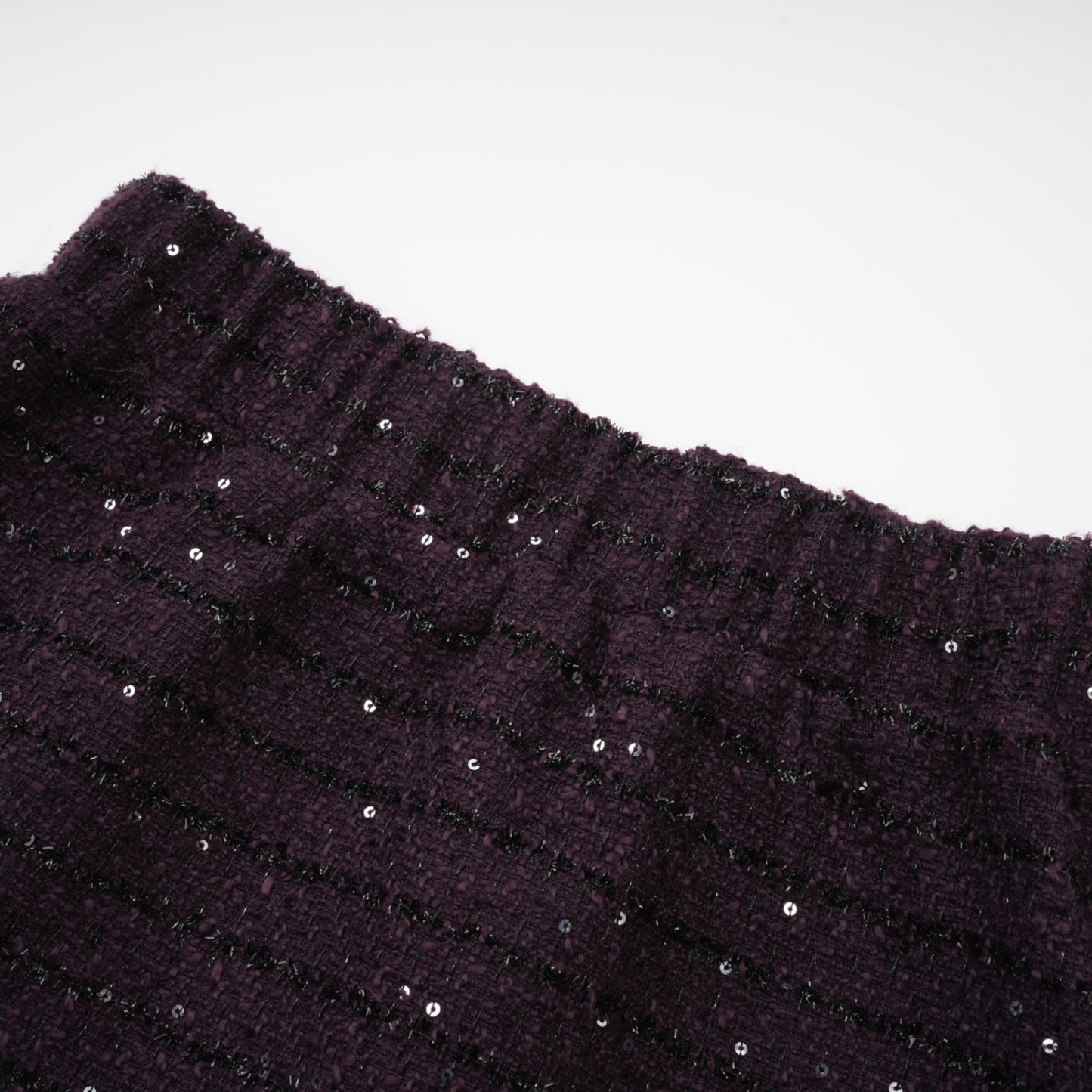 Brigitte Purple Sequined Tweed Jacket & Skirt Matching Set