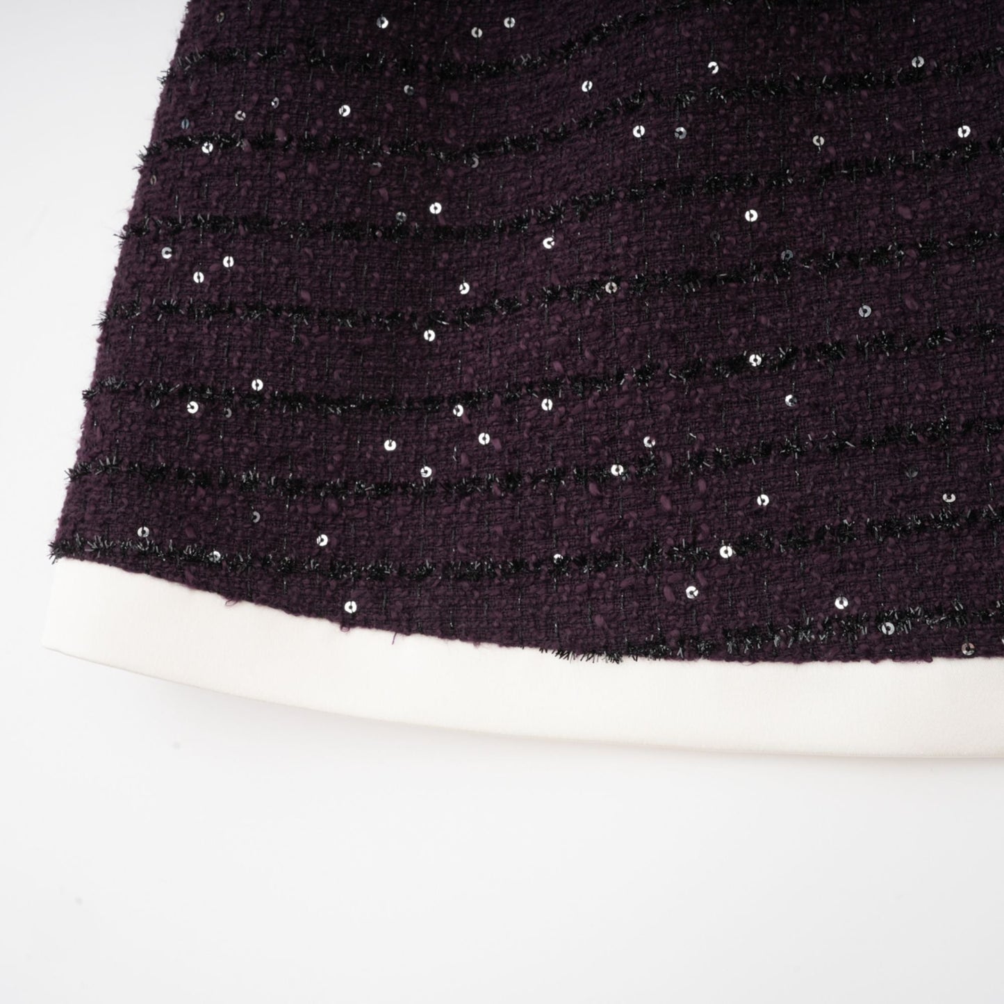 Brigitte Purple Sequined Tweed Jacket & Skirt Matching Set