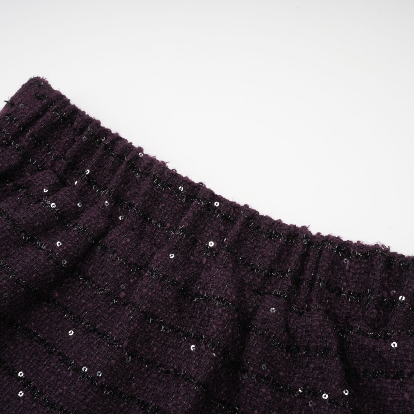 Brigitte Purple Sequined Tweed Jacket & Skirt Matching Set