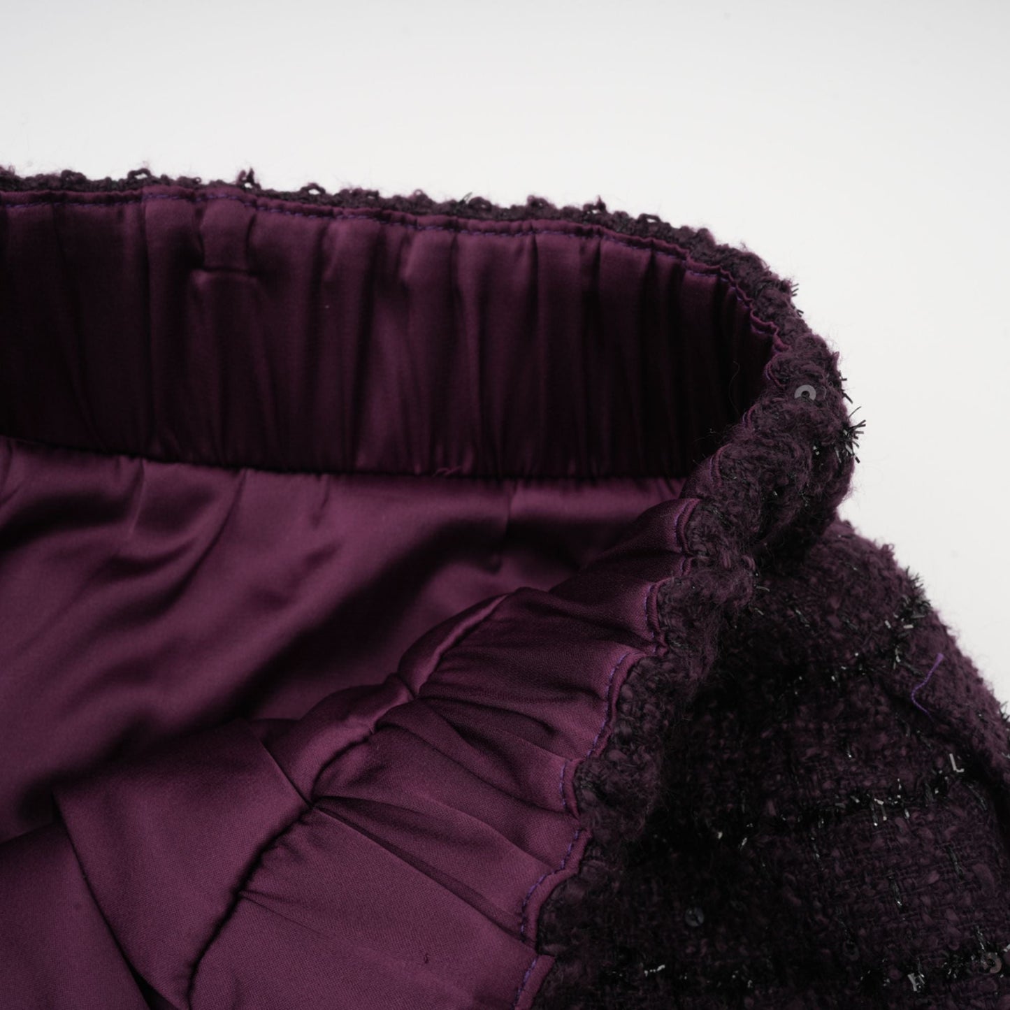 Brigitte Purple Sequined Tweed Jacket & Skirt Matching Set