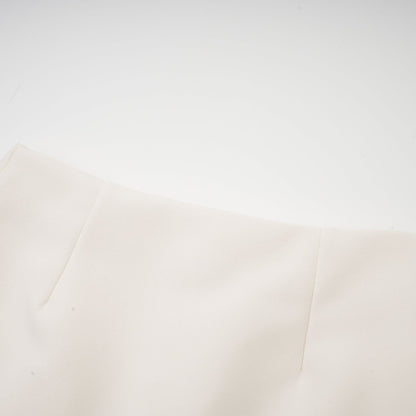 Valérie feather-hem blazer & skirt matching set