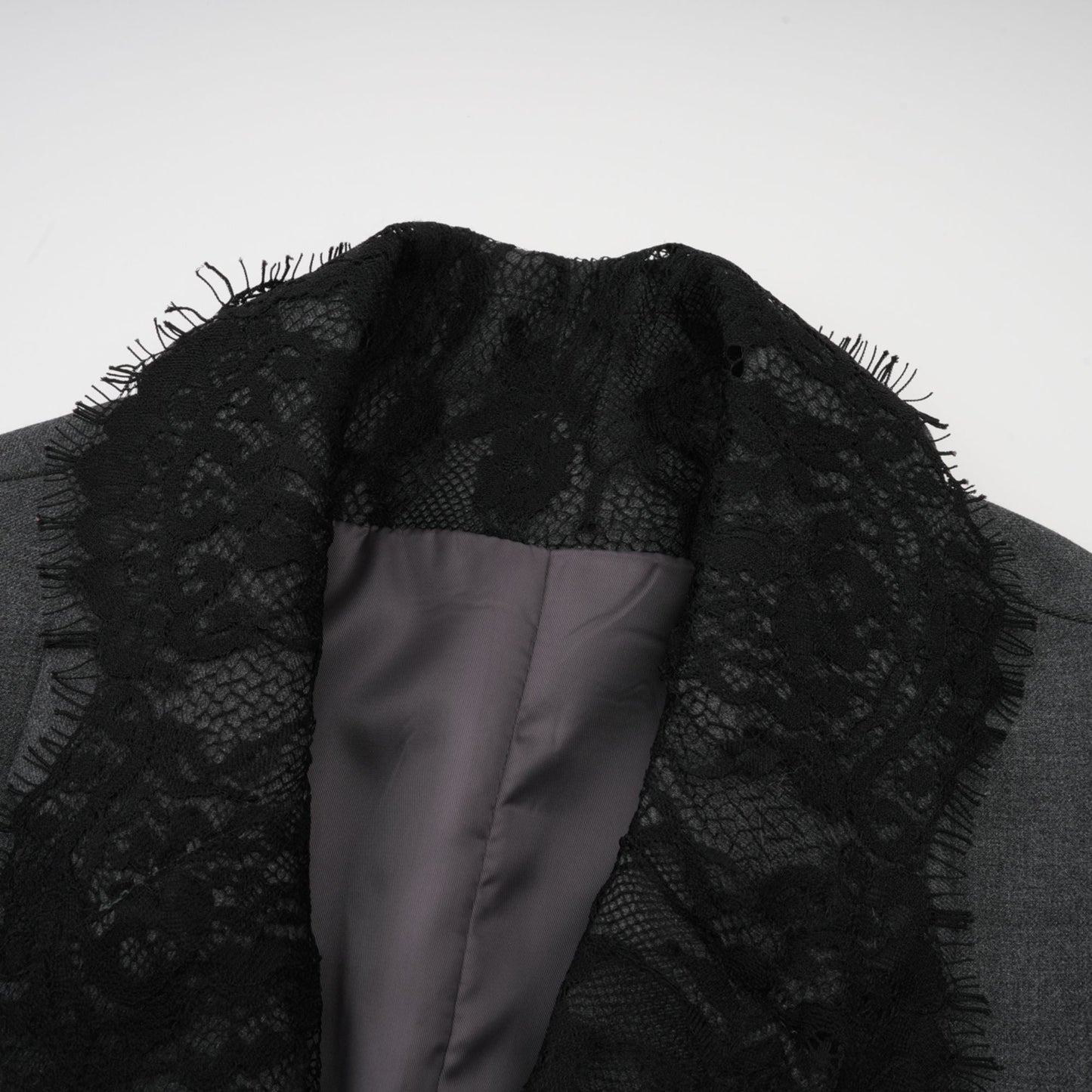 Dianthe grisi dantel panelli blazer