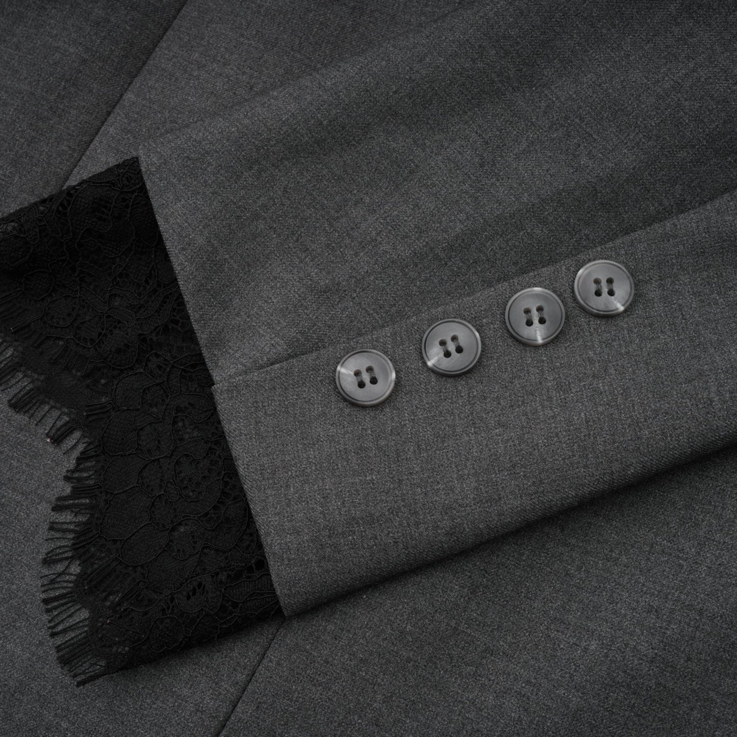 Dianthe grisi dantel panelli blazer
