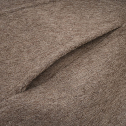 Chloris wool fur belted cape coat in Brown