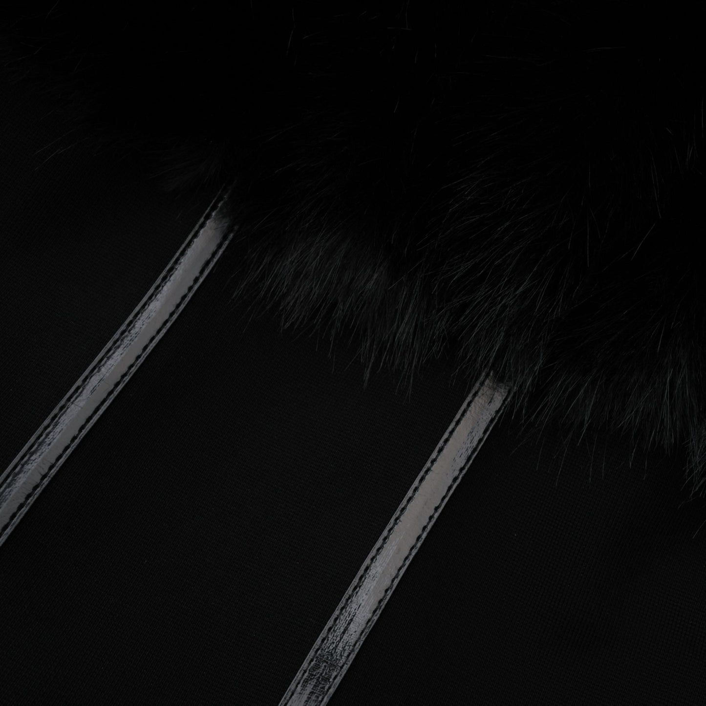 Alberta Black Faux-Fur Corset Panel Jacket