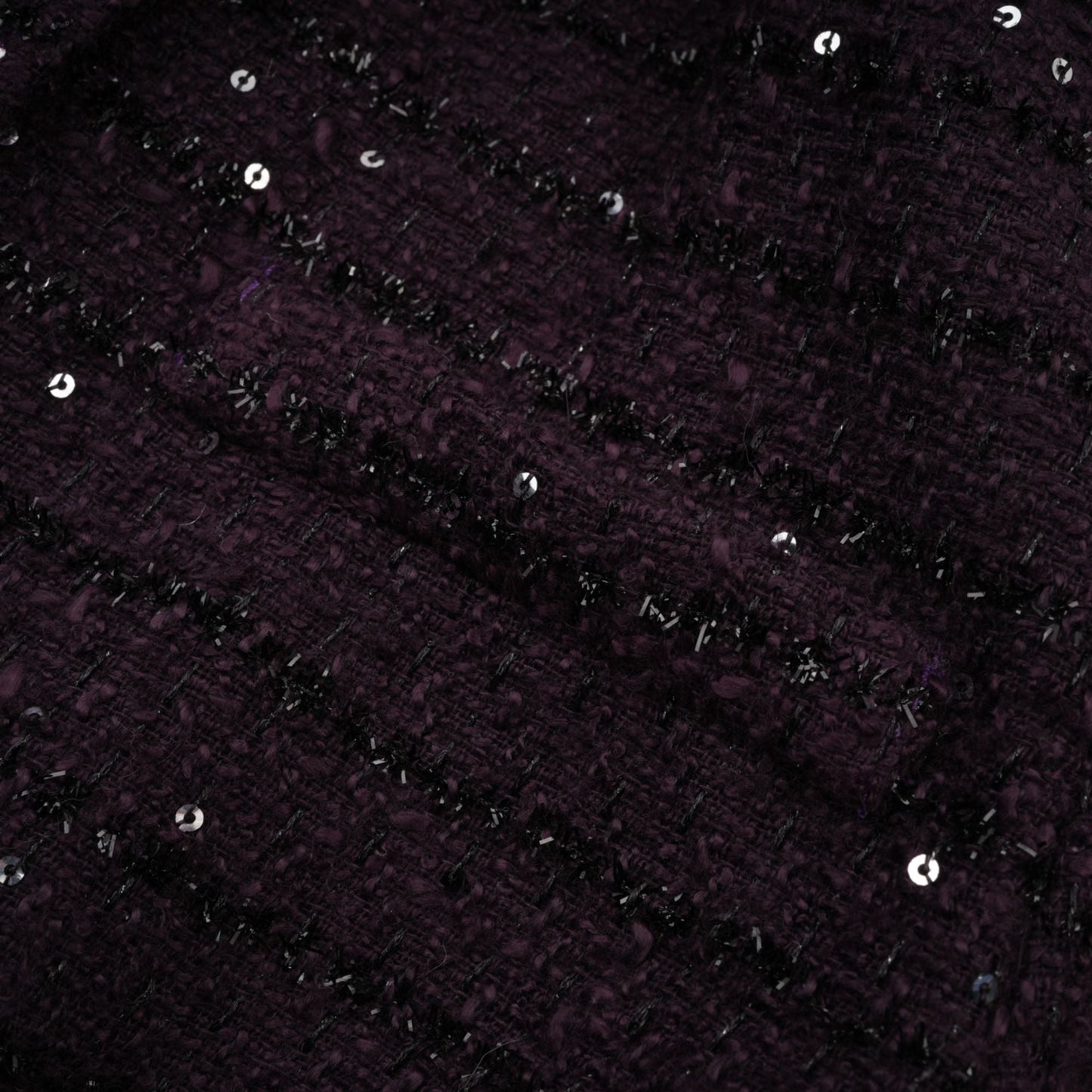 Brigitte Purple Sequined Tweed Jacket & Skirt Matching Set