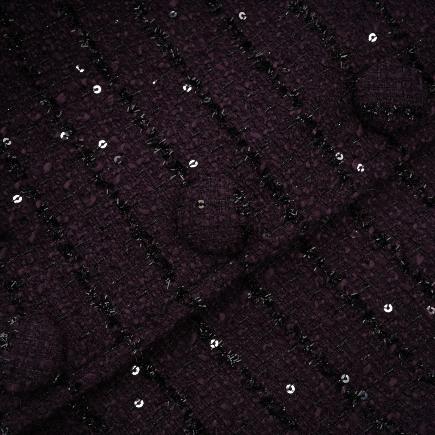 Brigitte Purple Sequined Tweed Jacket & Skirt Matching Set