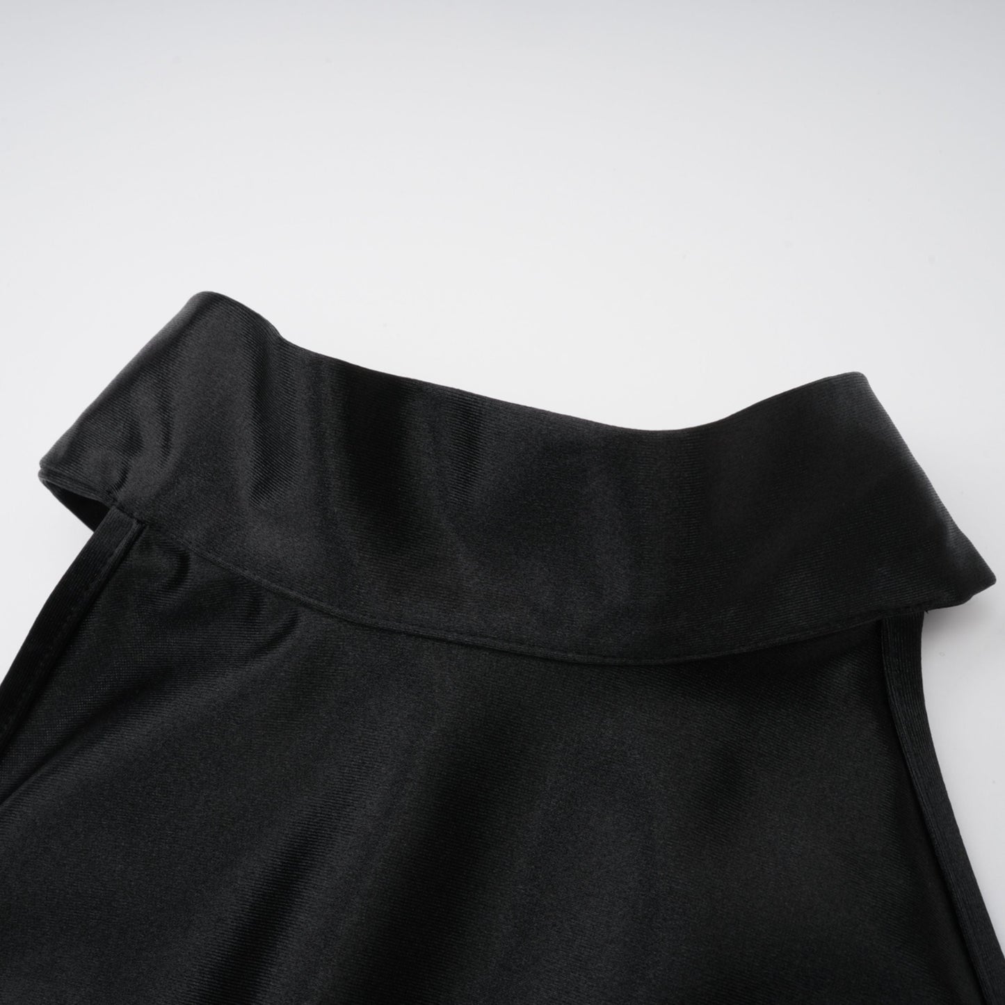 Ginevra black halterneck faux-pearl satin maxi dress