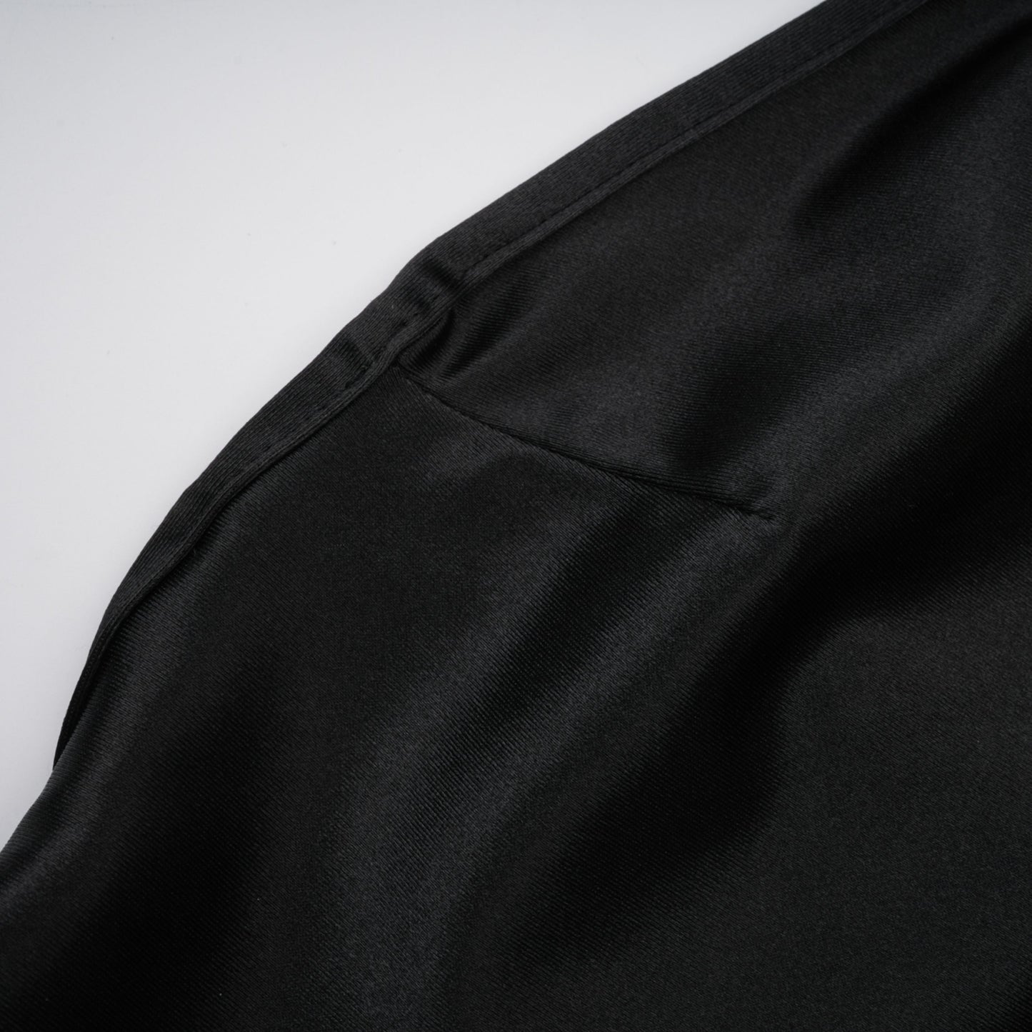 Ginevra black halterneck faux-pearl satin maxi dress
