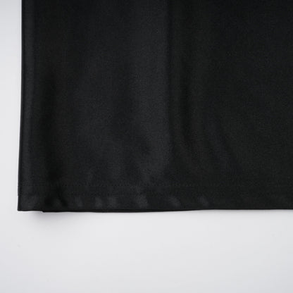 Ginevra black halterneck faux-pearl satin maxi dress