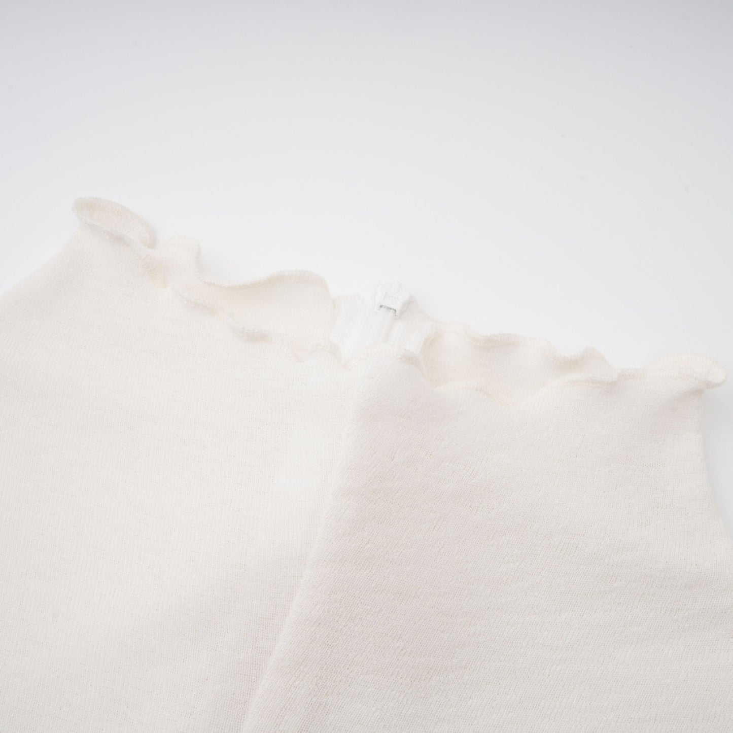 Lark White Tulle Panel Knit Midi Dress