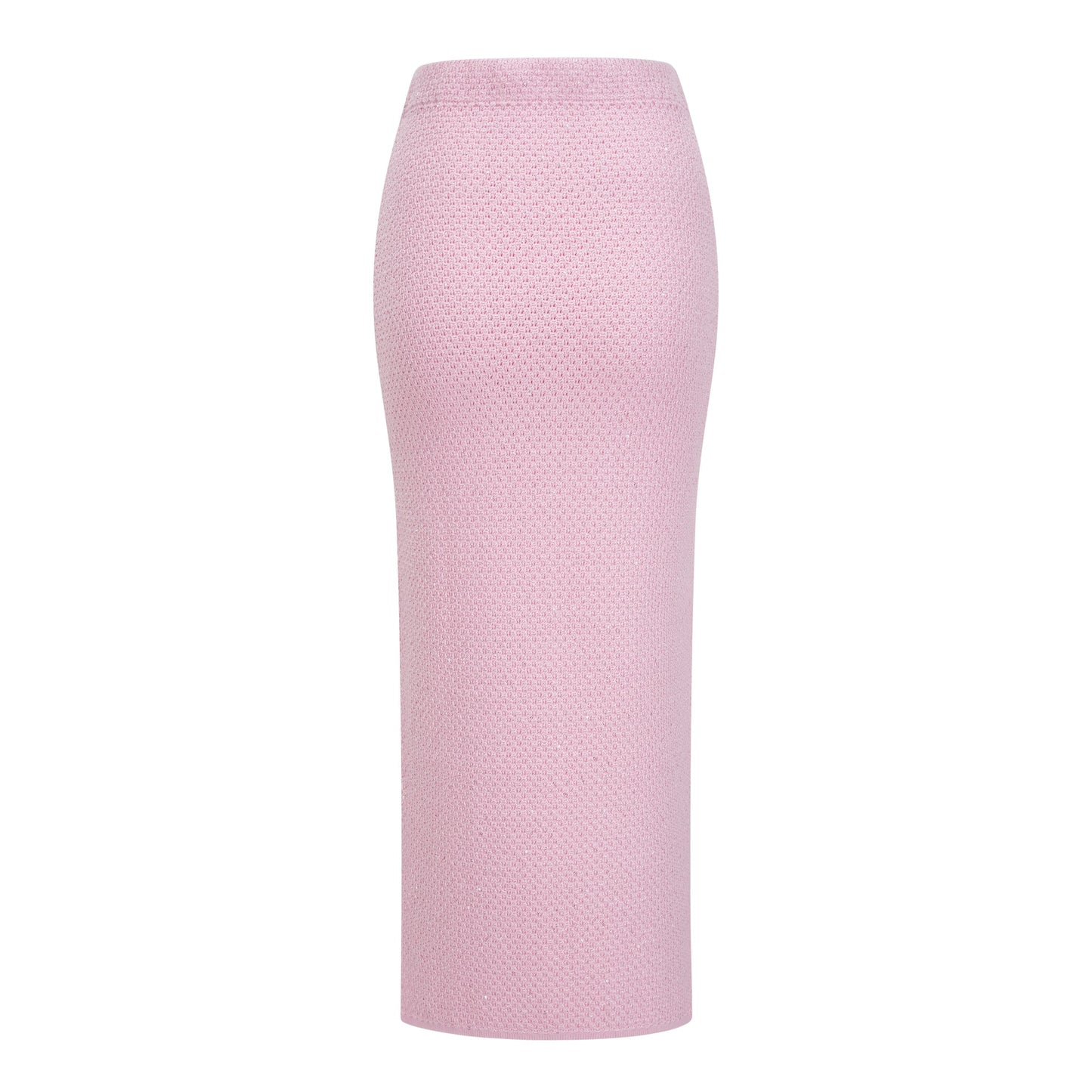 Ásdís Pink Sequined Knit Cardigan & Skirt Set
