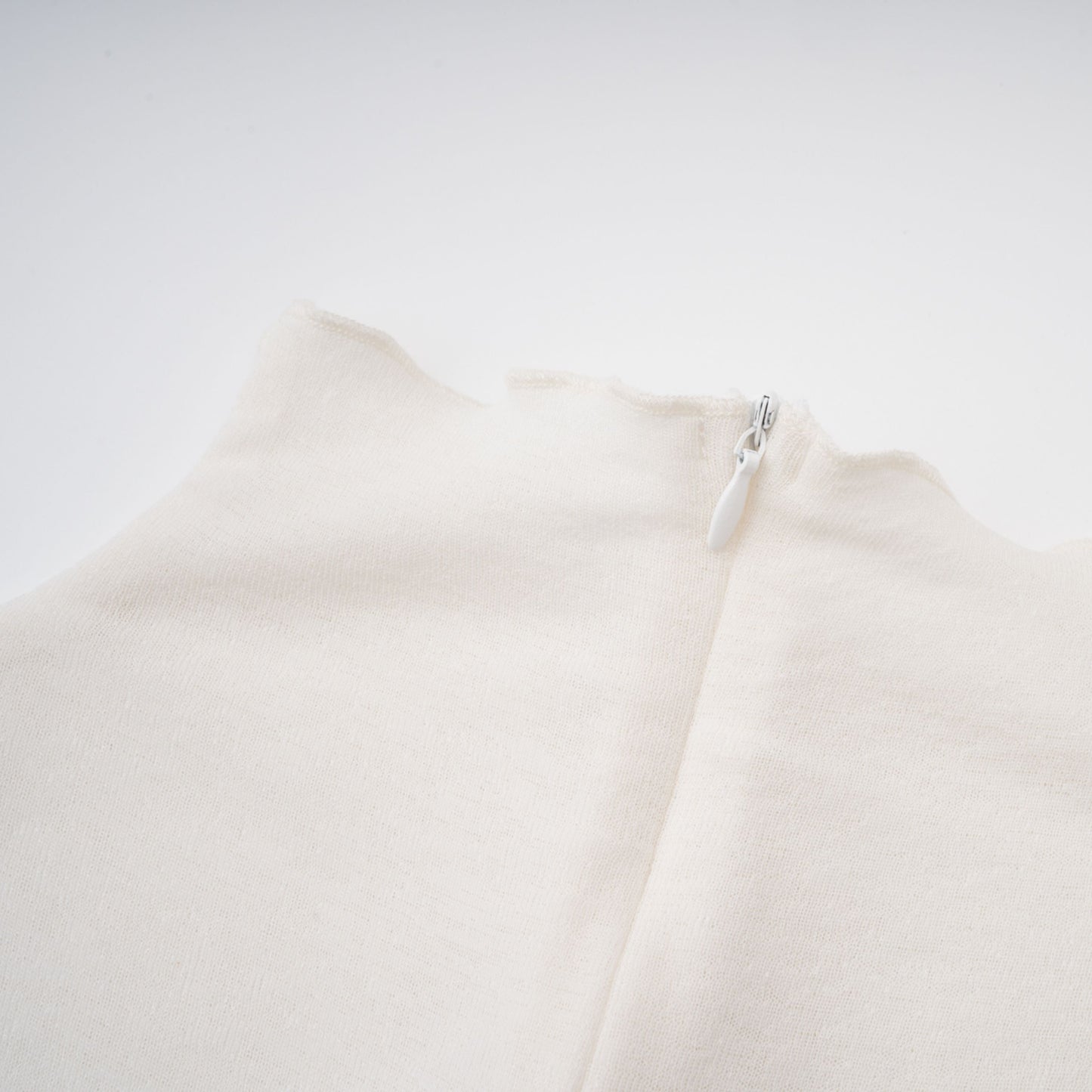 Lark White Tulle Panel Knit Midi Dress