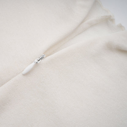 Lark White Tulle Panel Knit Midi Dress