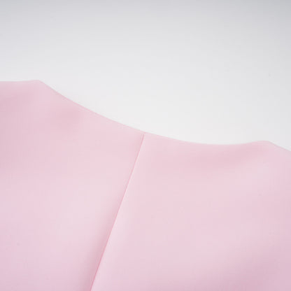 Freja Pink Feather Trim Mini Blazer Dress